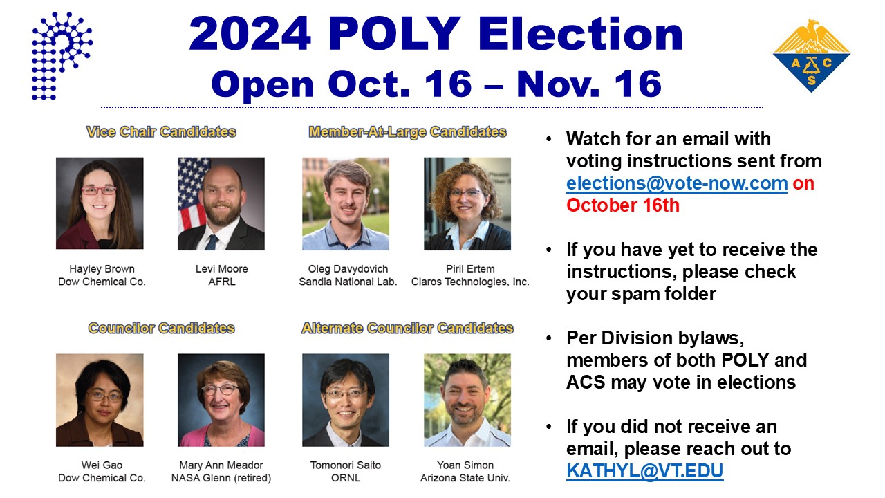 Current Elections – Division of Polymer Chemistry, Inc.