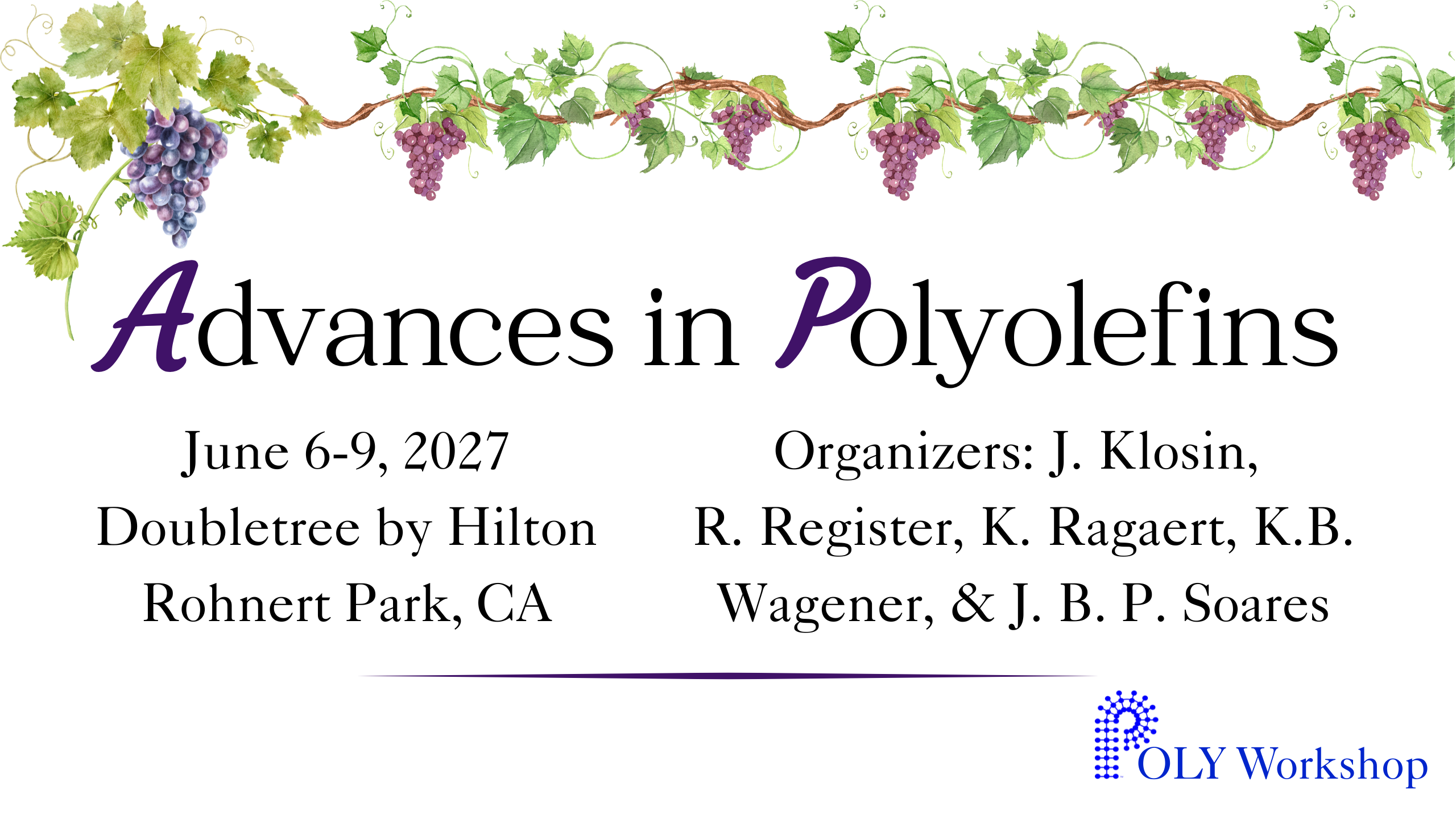 2027 Advances in Polyolefins Program – Division of Polymer Chemistry, Inc.